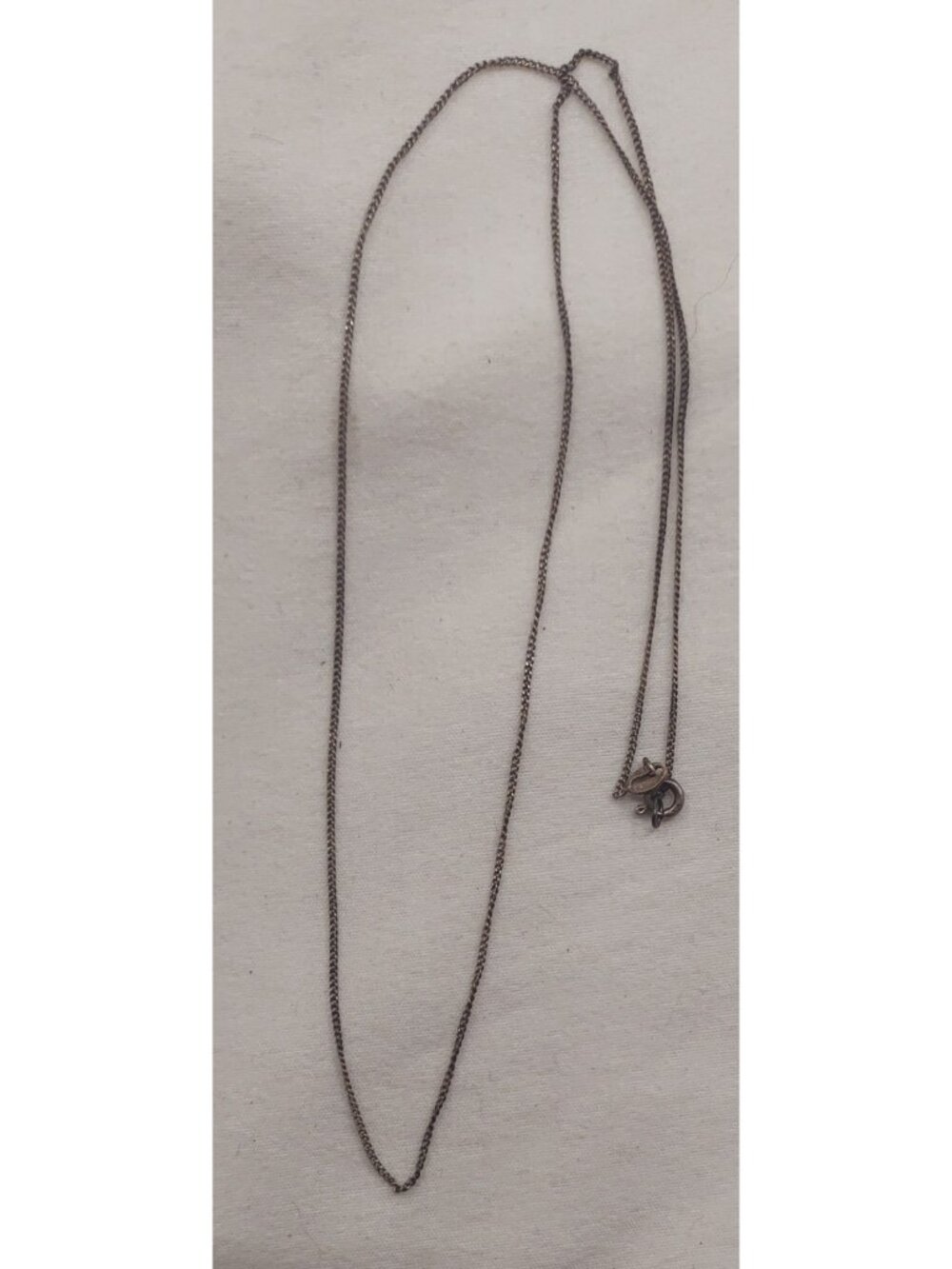 925 Sterling Silver Fine Curb Chain Necklace Antique Italy ATG Maker Mark